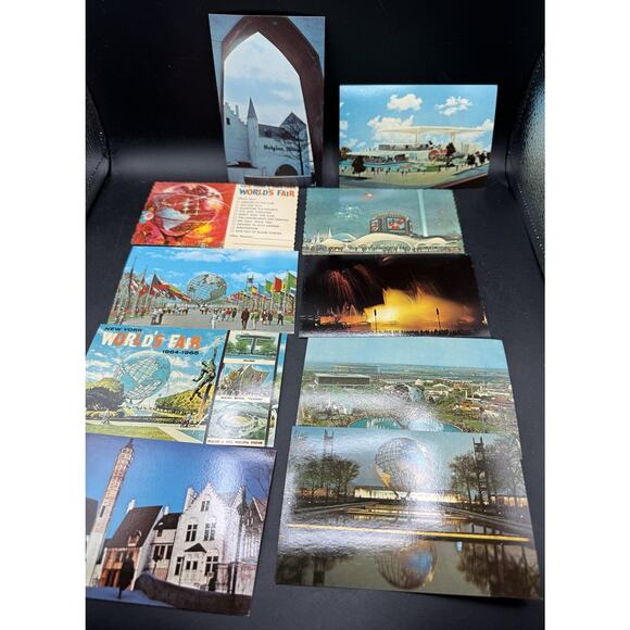 10 Vintage New York Postcard Lot 1964 NY New York World’s Fair Kodak Sphere-11 - Picture 1 of 11